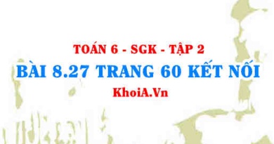 Bài 8.27 trang 60 Toán 6 Tập 2 Kết nối tri thức
